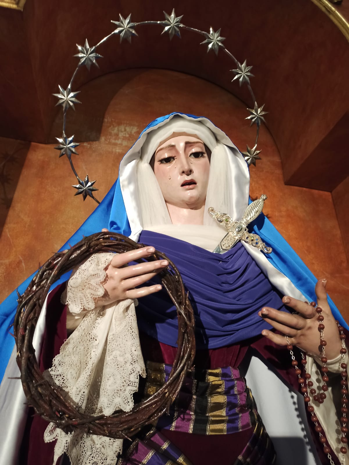 Nuestra Señora de los Dolores ataviada de hebrea para la Cuaresma